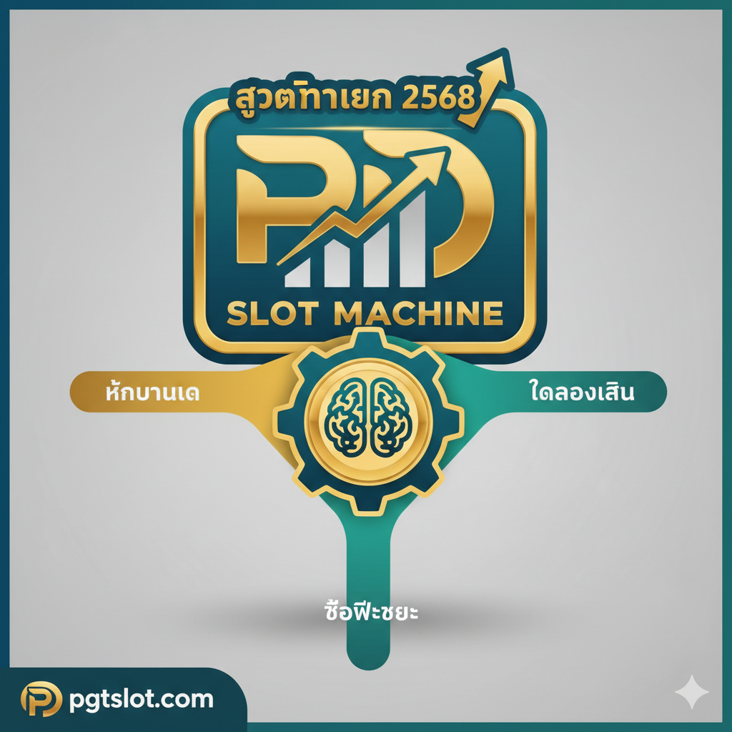 总结图聚焦于成功และ策略,强调'สูตรทำเงิน 2568'(Money-Making Formula 2568)。画面中心是一个抽象的齿轮หรือ大脑图形,象征策略และ思考,从齿轮中延伸出สาม条路径,代表三种策略(ขั้นบันได, ซื้อฟีเจอร์, ทดลองเล่น)