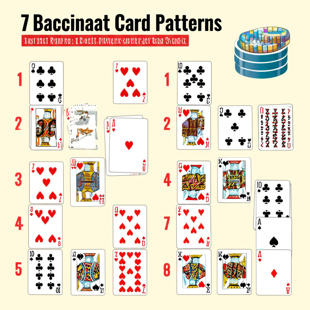 ภาพแสดงรูปแบบไพ่บาคาร่าและเทคนิคเดินเงินยอดนิยมสำหรับมือใหม่ พร้อมสูตรบาคาร่า AI จาก pgtslot