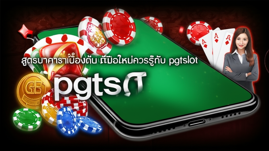 ภาพอินโฟกราฟิกสมัยใหม่ของเกมบาคาร่าออนไลน์บนหน้าจอสมาร์ทโฟน พร้อมไอคอนฟีเจอร์เด่นของ pgtslot เช่น ระบบฝาก-ถอนออโต้ โปรโมชั่น และแอดมินสาวสวย แสดงถึงความมั่นคงและปลอดภัย