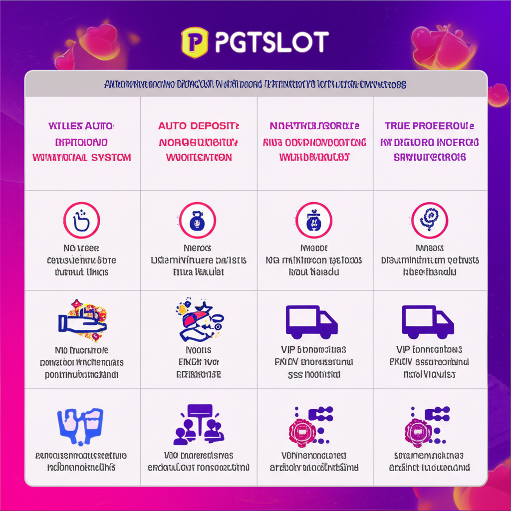 ตารางเปรียบเทียบข้อดีของระบบฝาก-ถอนออโต้ true wallet ไม่มีขั้นต่ำ สำหรับมือใหม่และมืออาชีพ