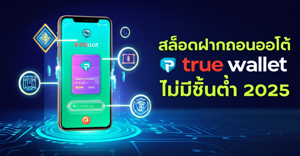 ภาพประกอบระบบสล็อตฝากถอนออโต้ true wallet ไม่มีขั้นต่ำ พร้อมระบบ API แท้ในปี 2025 แสดงถึงความรวดเร็วและปลอดภัยของ pgtslot