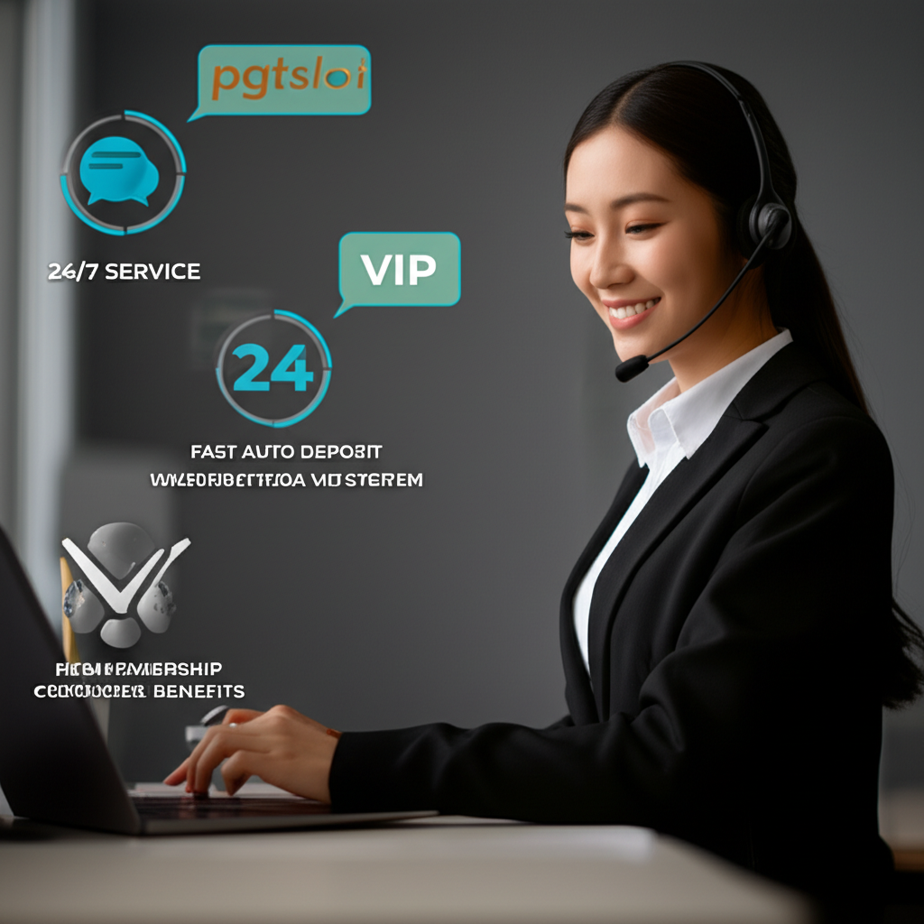 แอดมินสาวสวยให้บริการตอบแชทตลอด 24 ชั่วโมง พร้อมระบบฝาก-ถอนออโต้และสิทธิพิเศษ VIP จาก pgtslot