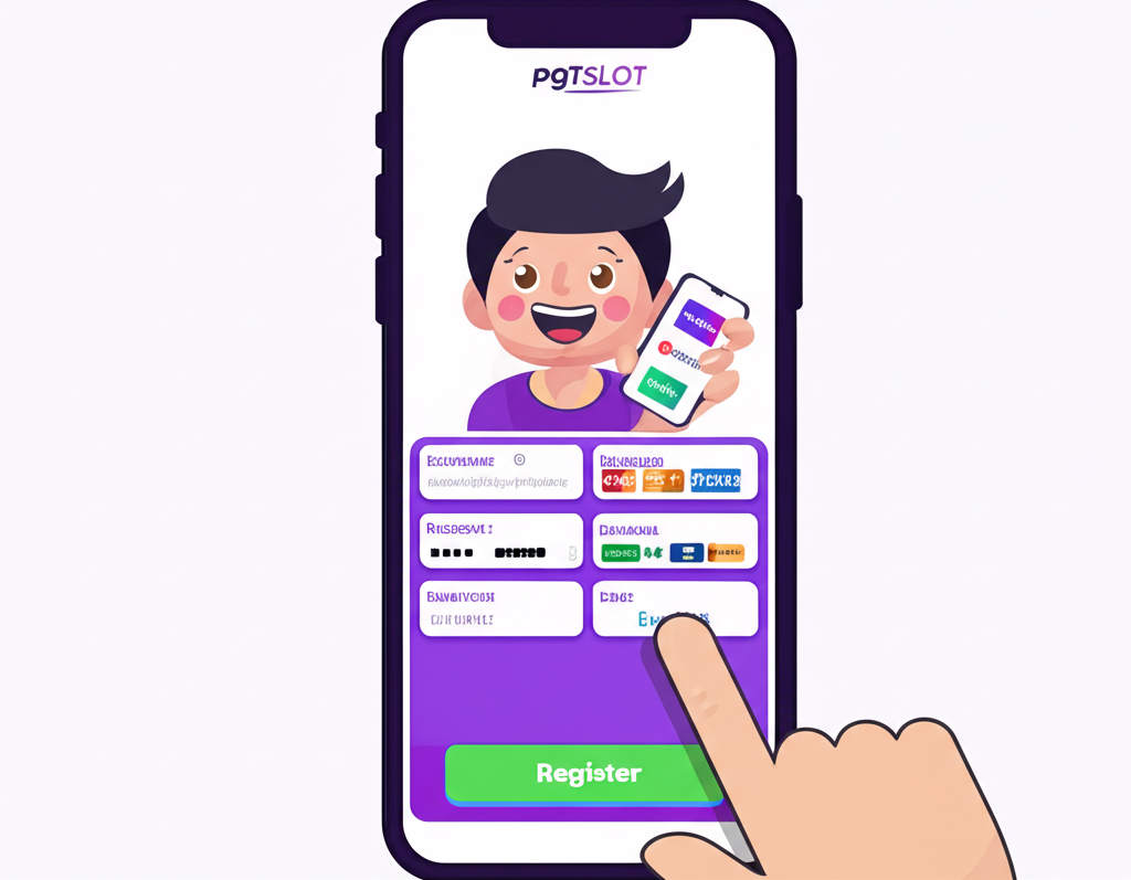 ภาพแสดงขั้นตอนการสมัครสมาชิกและระบบฝาก-ถอนออโต้ผ่าน true wallet บน pgtslot สำหรับมือใหม่
