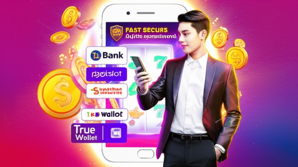 ภาพประกอบระบบฝาก-ถอนออโต้ pgtslot รองรับทุกธนาคารและ true wallet พร้อมเกมสล็อตและคาสิโนออนไลน์ครบวงจร