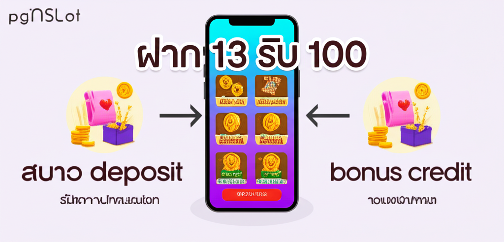 ขั้นตอนการสมัครสมาชิกและรับโปรโมชั่นฝาก 13 รับ 100 ผ่านระบบออโต้ของ pgtslot