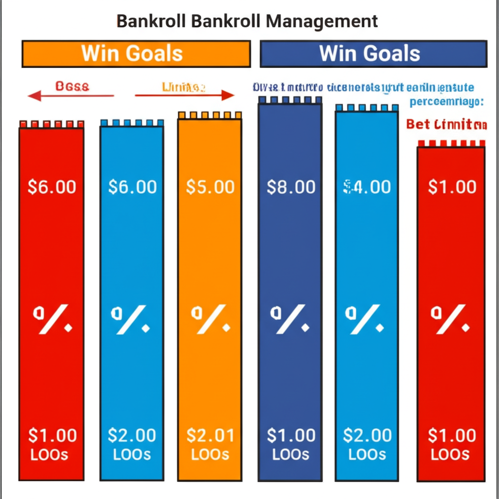 แผนภาพแสดงเทคนิคการจัดการทุนและวางแผนเดิมพันสล็อตอย่างมืออาชีพโดยใช้เครดิตฟรี