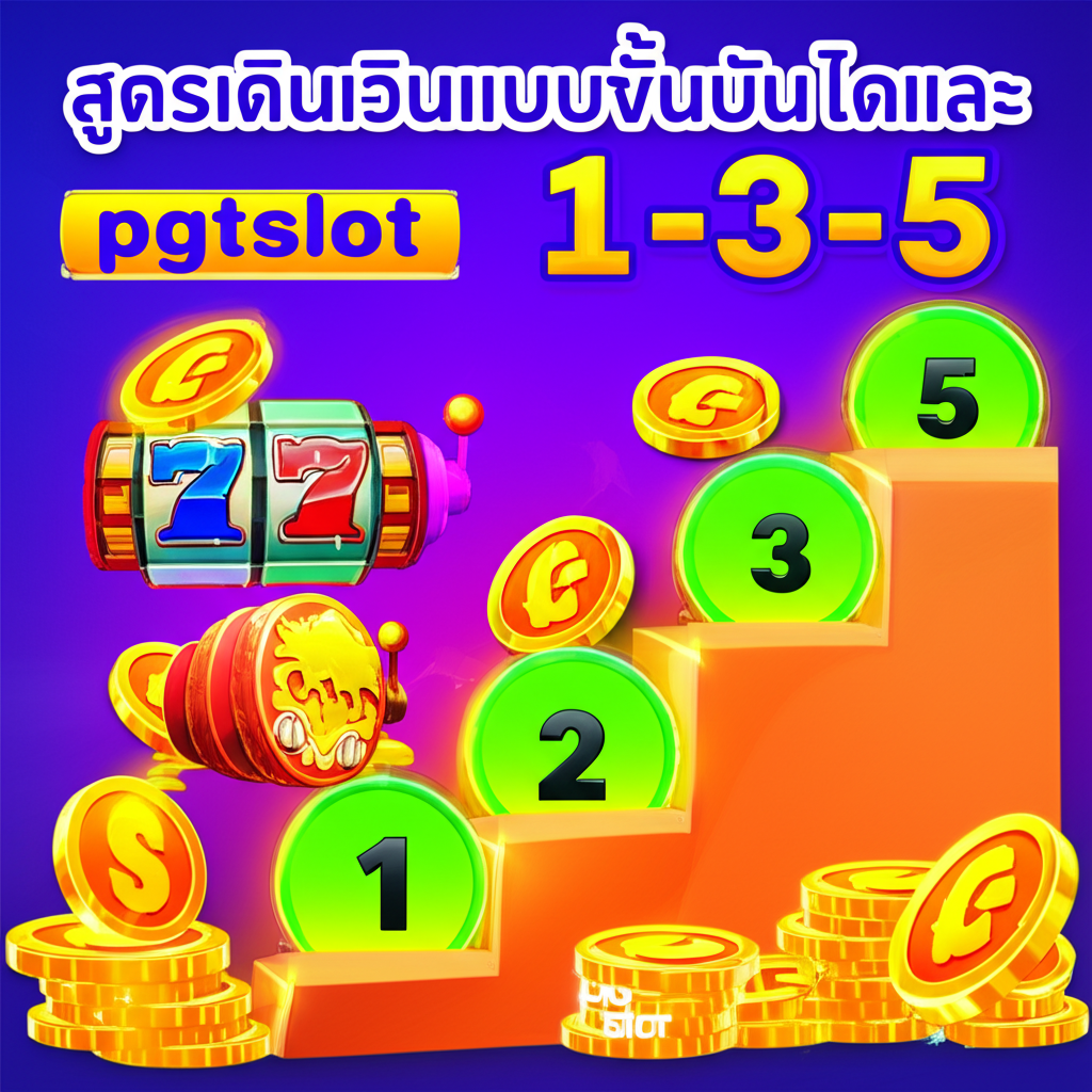 ภาพแสดงตัวอย่างสูตรเดินเงินแบบขั้นบันไดและ 1-3-5 สำหรับมือใหม่เล่นสล็อตออนไลน์