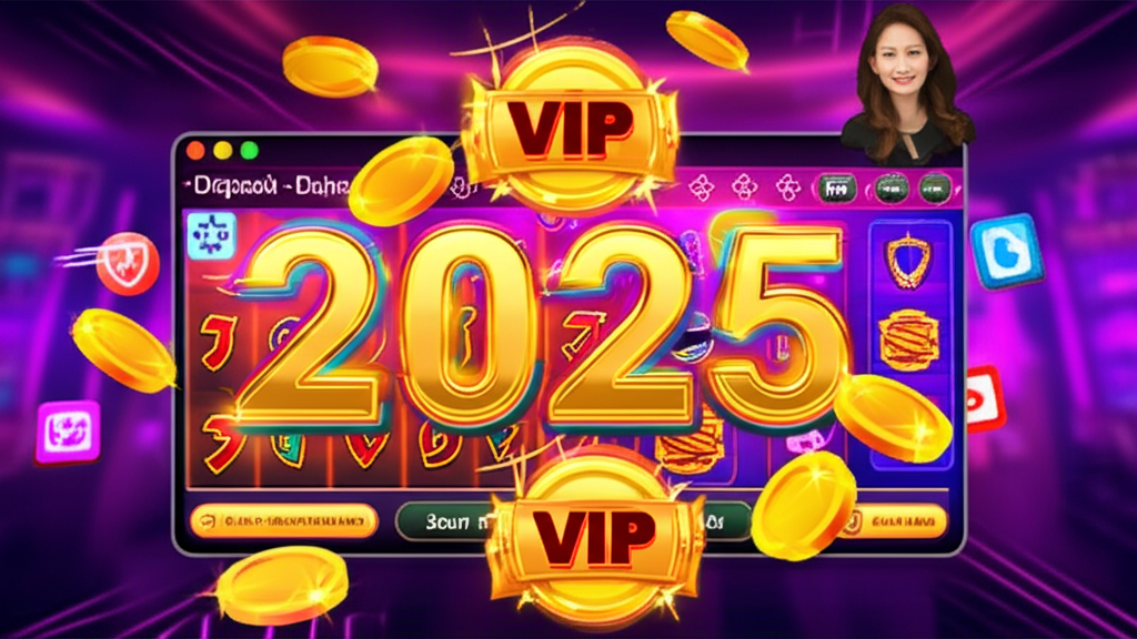 ภาพประกอบโปรโมชั่นโปรสล็อต VIP ปี 2025 แสดงถึงเว็บสล็อตออนไลน์ที่มีระบบฝาก-ถอนออโต้ รวดเร็ว ปลอดภัย พร้อมสิทธิพิเศษและแอดมินสาวสวย
