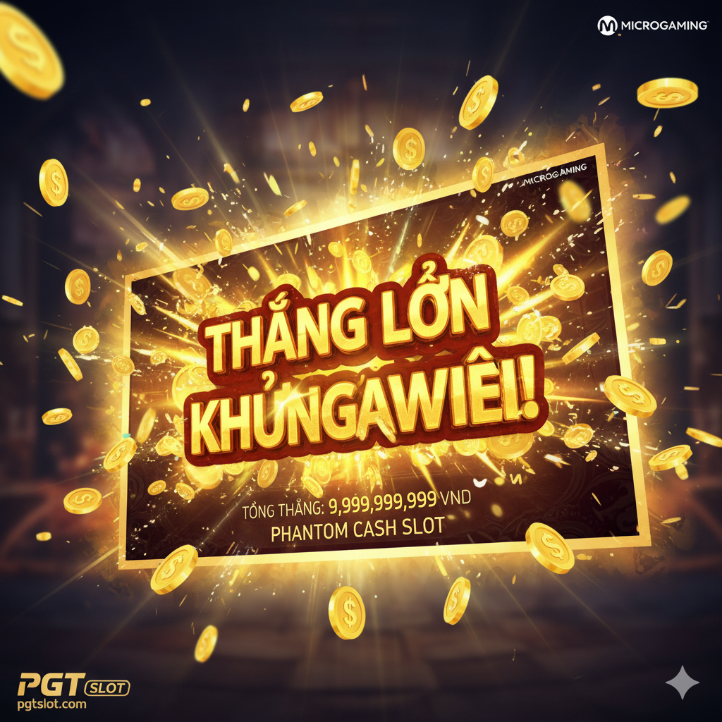 Ảnh minh họa lợi thế chơi trên nền tảng PGT Slot, đặc biệt là trên thiết bị di động. Hiển thị một chiếc điện thoại thông minh (có thể là iPhone hoặc Android) với giao diện game 'Phantom Cash Slot' đang hiển thị rõ ràng, tập trung vào màn hình quay mượt mà. Phía sau điện thoại là một nền tảng tối giản, có thể là biểu tượng của PGT Slot, với các yếu tố như tiền vàng và tốc độ ánh sáng để ám chỉ sự tối ưu hóa và trải nghiệm mượt mà. Tổng thể hiện đại, nhấn mạnh tính tiện lợi 'chơi mọi lúc, mọi nơi'.