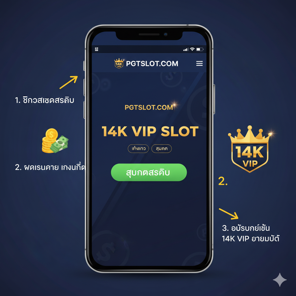 ภาพขั้นตอนการสมัครสมาชิก 14K VIP ที่เข้าใจง่ายบนหน้าจอมือถือ