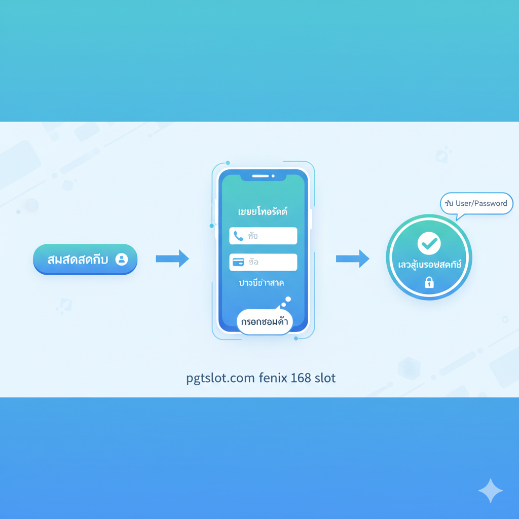 ภาพแสดงขั้นตอนการสมัครและเข้าสู่ระบบอย่างง่ายใน 3 ขั้นตอน: สมัครสมาชิก กรอกข้อมูล และรับ User/Password